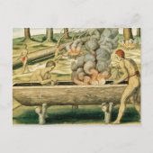 Carte Postale Des Indiens font un canot à bec (Devant)