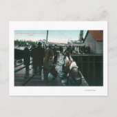 Carte Postale Des Indiens vendent des Curios à Yakital, Yukon (Devant)