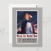 Carte Postale Des infirmières sont nécessaires maintenant - Post (Devant / Derrière)