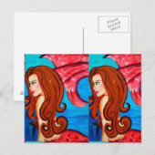 carte postale des jumeaux mermaid (Devant / Derrière)