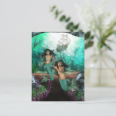 Carte postale des jumelles sirènes (Debout devant)