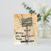 Carte postale des lignes de l'ancienne puissance d (Debout devant)