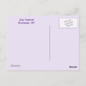 Carte postale des lilas de Rochester (Dos)