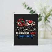 Carte Postale Des lois responsables sauvent des vies (Debout devant)