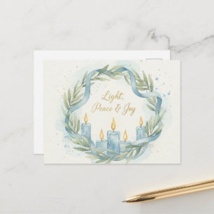 Carte postale des lumières de Hanukkah