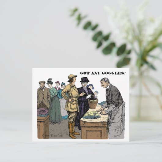 Carte postale des lunettes (Debout devant)