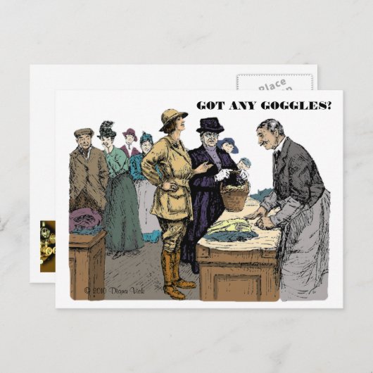 Carte postale des lunettes (Devant / Derrière)