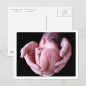 Carte postale des mains de papa (Devant / Derrière)