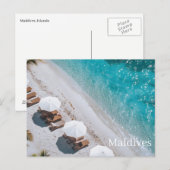 Carte postale des Maldives (Devant / Derrière)
