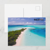 Carte postale des Maldives (Devant / Derrière)