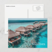 Carte postale des Maldives (Devant / Derrière)