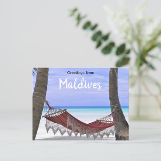 Carte postale des Maldives (Debout devant)