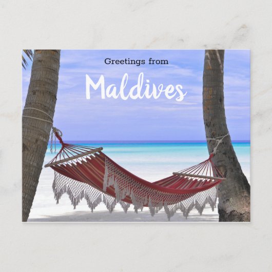 Carte postale des Maldives (Devant)