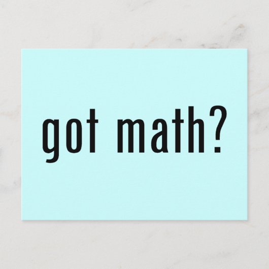 Carte Postale des maths ? (Devant)