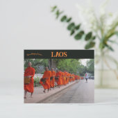 Carte postale des moines à Luang Prabang Laos (Debout devant)