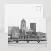 Carte Postale Des Moines en B&W (Devant / Derrière)