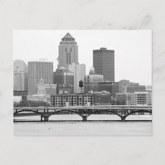 Carte Postale Des Moines en B&W (Devant)