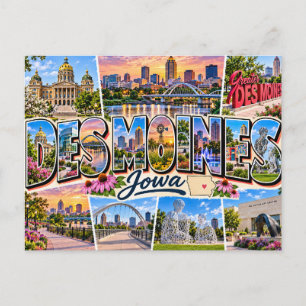Carte Postale Des Moines, Iowa
