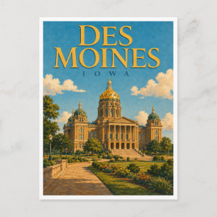 Carte Postale Des Moines Iowa State Capitol GeoSaga
