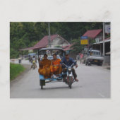 Carte Postale Des moines sur un tuk-tuk (Devant)