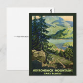 Carte postale des montagnes Adirondack (Devant / Derrière)