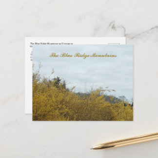 Carte postale des montagnes Blue Ridge