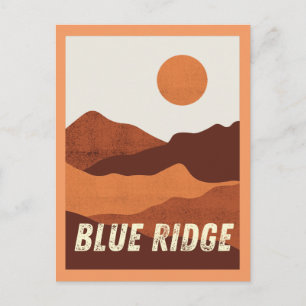 Carte postale des montagnes Blue Ridge