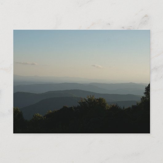 Carte postale des montagnes Blue Ridge (Devant)