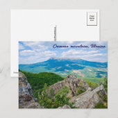 Carte postale des montagnes de Crimée (Devant / Derrière)