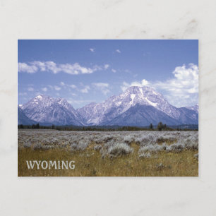 Carte postale des montagnes du Wyoming