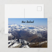 Carte postale des monts de Nouvelle-Zélande (Devant / Derrière)