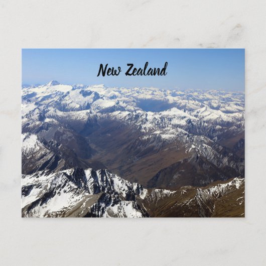 Carte postale des monts de Nouvelle-Zélande (Devant)