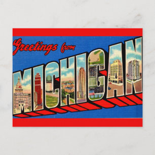 Carte postale des monuments du Michigan