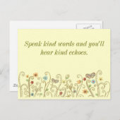 Carte Postale Des mots comme des échos (Devant / Derrière)