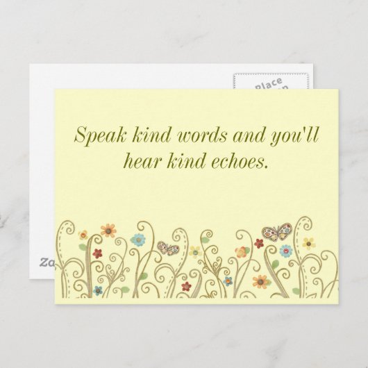 Carte Postale Des mots comme des échos (Devant / Derrière)