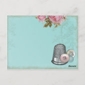 Carte postale des notes de couture (Dos)