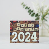 CARTE POSTALE DES NOUVELLES ANNÉES (Debout devant)