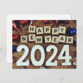 CARTE POSTALE DES NOUVELLES ANNÉES (Devant / Derrière)