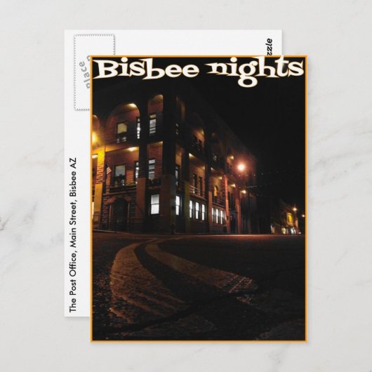 Carte postale des nuits de Bisbee (Devant / Derrière)