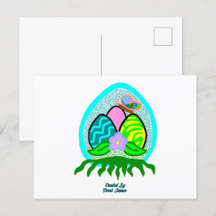 Carte postale des oeufs de Pâques