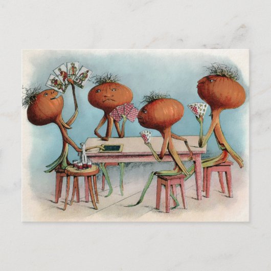 Carte postale des oignons victoriens jouant aux ca (Devant)