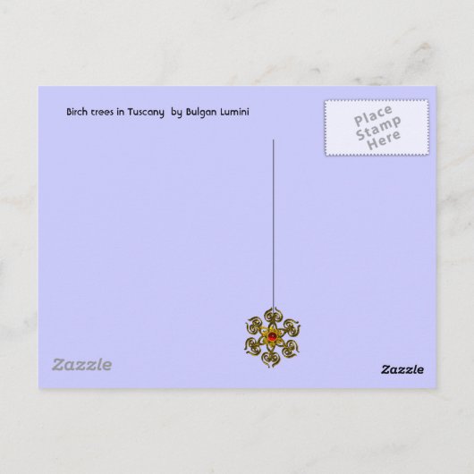 CARTE POSTALE DES OISEAUX EN TOSCANE (Dos)