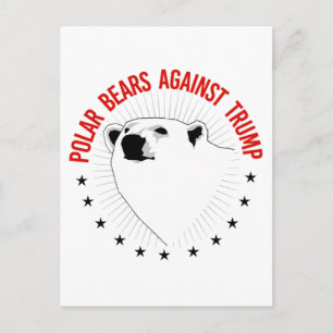 Carte Postale Des ours polaires contre Trump