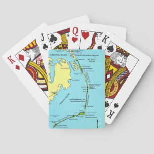 Carte postale des Outer Banks en cartes à jouer