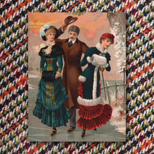 Carte postale des patineurs de Central Park