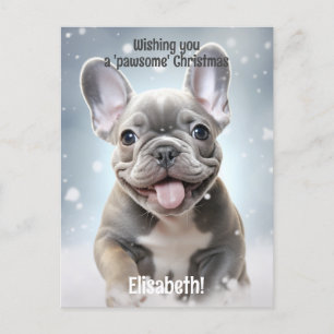 Carte Postale Des pattes d'hiver personnalisables de joie