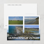 Carte postale des paysages de Chypre (Devant / Derrière)