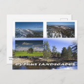 Carte postale des paysages de Chypre (Devant / Derrière)