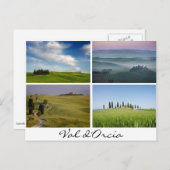 Carte postale des paysages toscans (Devant / Derrière)