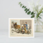 Carte Postale Des péchés apportent du poisson vivant au marché,  (Debout devant)